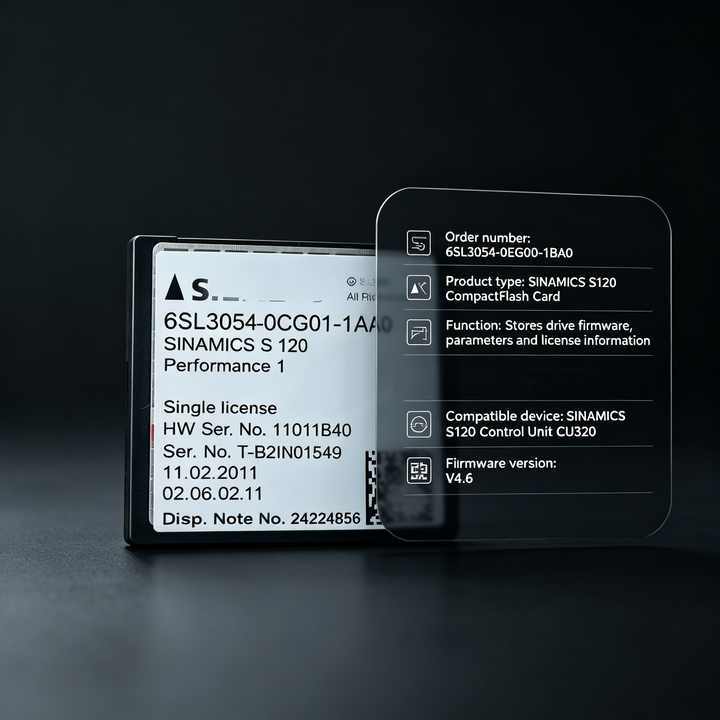 6SL3054-0EG00-1BA0 SINAMICS S120 CompactFlash Card V4.6 100% New Original for Siemens