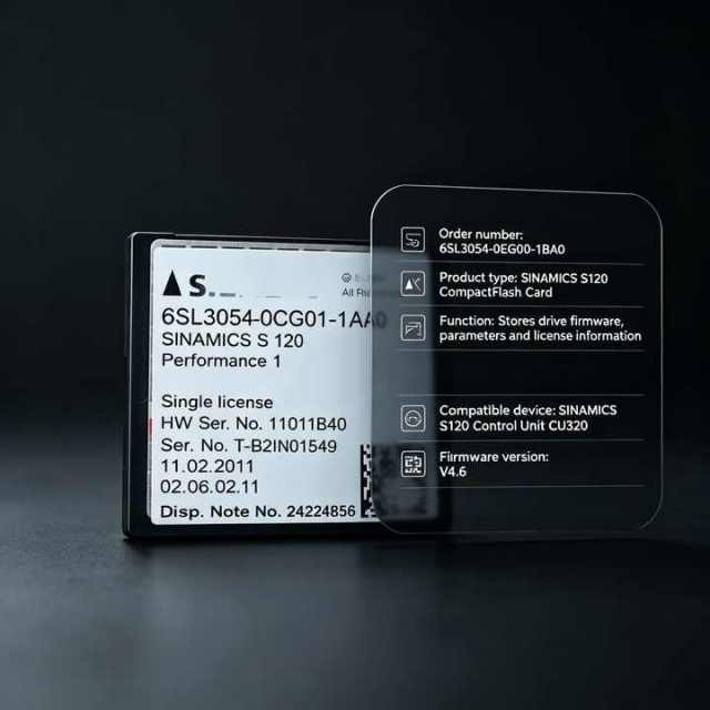 6SL3054-0EG00-1BA0 SINAMICS S120 CompactFlash Card V4.6 100% New Original for Siemens