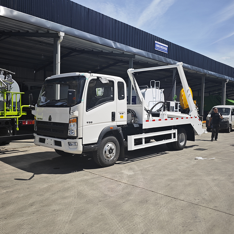 HOWO 4x2 6-cubic-meter Swing arm garbage truck,Hubei Jiafeng Automotive Equipment Co., Ltd,HOWO 4x2 6-cubic-meter Swing arm garbage truck