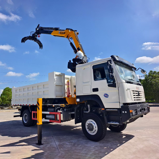 Sinotruk Howo 6x4 Dump Truck with On-Board Grapple,Hubei Jiafeng Automotive Equipment Co., Ltd,Sinotruk Howo 6x4 Dump Truck with On-Board Grapple