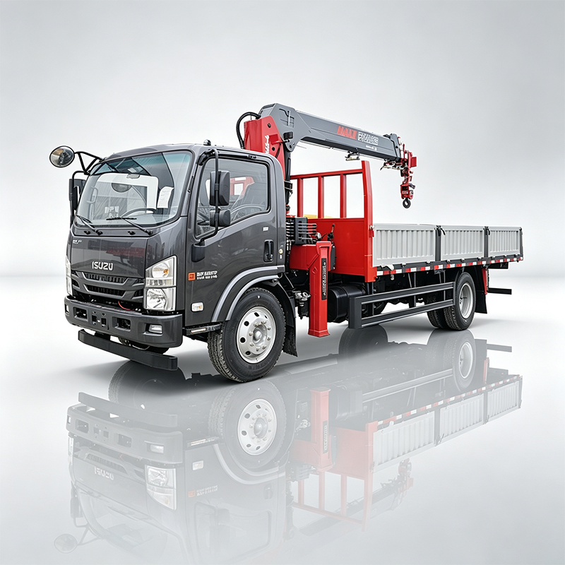 Isuzu ELF 700P Aluminum Alloy Cargo Truck with a 5 ton Telescopic Boom Crane,Hubei Jiafeng Automotive Equipment Co., Ltd,Isuzu ELF 700P Aluminum Alloy Cargo Truck with a 5 ton Telescopic Boom Crane