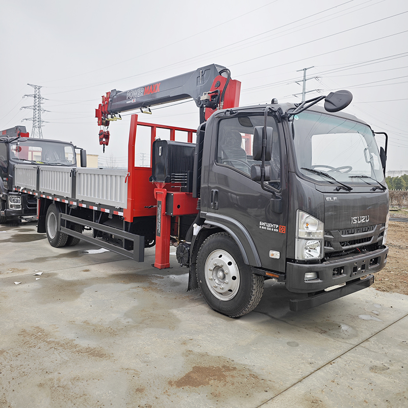 Isuzu ELF 700P Aluminum Alloy Cargo Truck with a 5 ton Telescopic Boom Crane,Hubei Jiafeng Automotive Equipment Co., Ltd,Isuzu ELF 700P Aluminum Alloy Cargo Truck with a 5 ton Telescopic Boom Crane