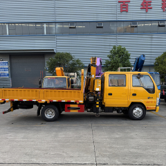 Isuzu 100P Double Cab Truck Equipped with XCMG Small 3.2 ton knuckle boom Crane,Hubei Jiafeng Automotive Equipment Co., Ltd,Isuzu 100P Double Cab Truck Equipped with XCMG Small 3.2 ton knuckle boom Crane