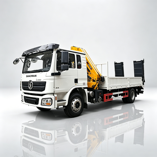 SHACMAN Automobile L3000 4x2 Truck  with  XCMG 8 ton folding boom crane with hydraulic ladder,Hubei Jiafeng Automotive Equipment Co., Ltd,SHACMAN Automobile L3000 4x2 Truck  with  XCMG 8 ton folding boom crane with hydraulic ladder