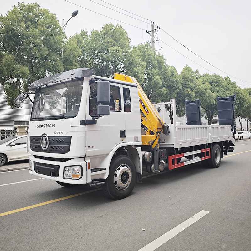 SHACMAN Automobile L3000 4x2 Truck  with  XCMG 8 ton folding boom crane with hydraulic ladder,Hubei Jiafeng Automotive Equipment Co., Ltd,SHACMAN Automobile L3000 4x2 Truck  with  XCMG 8 ton folding boom crane with hydraulic ladder
