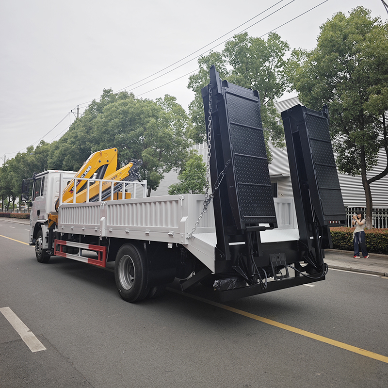 SHACMAN Automobile L3000 4x2 Truck  with  XCMG 8 ton folding boom crane with hydraulic ladder,Hubei Jiafeng Automotive Equipment Co., Ltd,SHACMAN Automobile L3000 4x2 Truck  with  XCMG 8 ton folding boom crane with hydraulic ladder