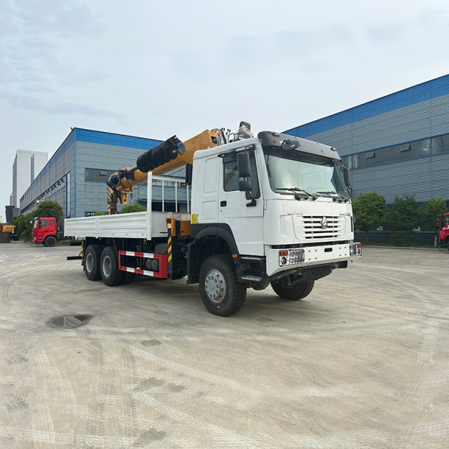 Sinotruk HOWO 6x6 Truck Equipped with a XCMG 14 ton Crane with Drill Bit,Hubei Jiafeng Automotive Equipment Co., Ltd,Sinotruk HOWO 6x6 Truck Equipped with a XCMG 14 ton Crane with Drill Bit