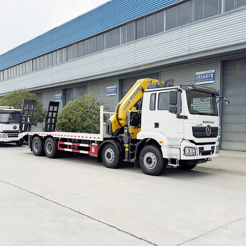 SHACMAN H3000 8x4 Truck Equipped with   33 ton folding boom crane and  ladder,Hubei Jiafeng Automotive Equipment Co., Ltd,SHACMAN H3000 8x4 Truck Equipped with   33 ton folding boom crane and  ladder