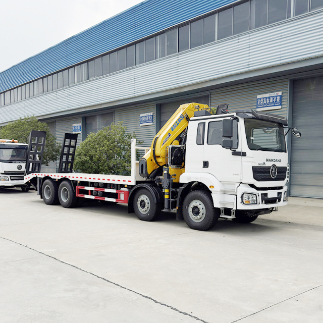 SHACMAN H3000 8x4 Truck Equipped with   33 ton folding boom crane and  ladder,Hubei Jiafeng Automotive Equipment Co., Ltd,SHACMAN H3000 8x4 Truck Equipped with   33 ton folding boom crane and  ladder