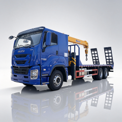 Isuzu 6X4 GIGA Truck with XCMG 5 ton 3-section boom, flatbed, and crane,Hubei Jiafeng Automotive Equipment Co., Ltd,Isuzu 6X4 GIGA Truck with XCMG 5 ton 3-section boom, flatbed, and crane