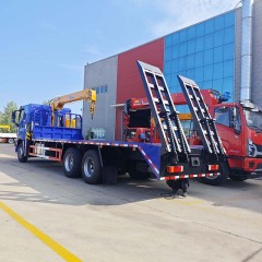 Isuzu 6X4 GIGA Truck with XCMG 5 ton 3-section boom, flatbed, and crane,Hubei Jiafeng Automotive Equipment Co., Ltd,Isuzu 6X4 GIGA Truck with XCMG 5 ton 3-section boom, flatbed, and crane
