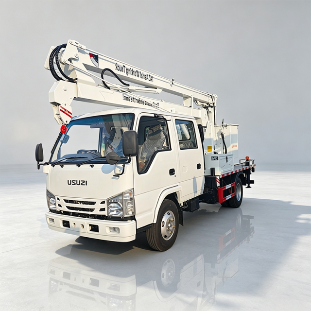 Isuzu 4x2 Double Cab Aerial Work Truck with 14-meter Boom,Hubei Jiafeng Automotive Equipment Co., Ltd,Isuzu 4x2 Double Cab Aerial Work Truck with 14-meter Boom