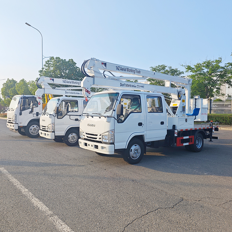 Isuzu 4x2 Double Cab Aerial Work Truck with 14-meter Boom,Hubei Jiafeng Automotive Equipment Co., Ltd,Isuzu 4x2 Double Cab Aerial Work Truck with 14-meter Boom