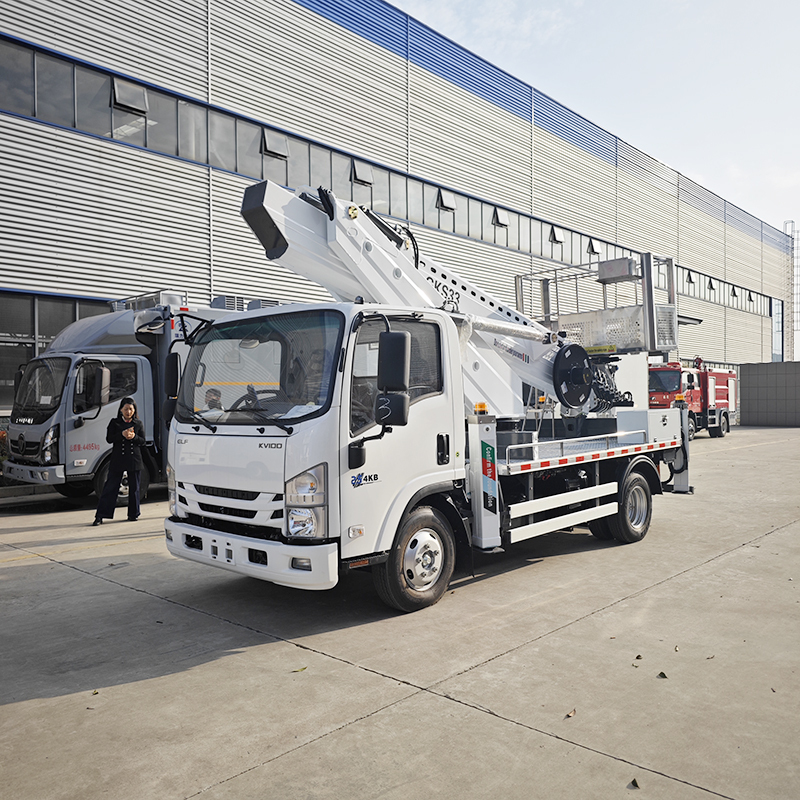 Isuzu 4x2 33-meter Aerial Work Platform boom Truck,Hubei Jiafeng Automotive Equipment Co., Ltd,Isuzu 4x2 33-meter Aerial Work Platform boom Truck