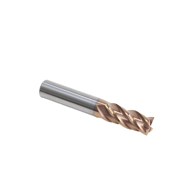 ZZST High Performance AlTin Coated Solid Carbide 4 Flutes End Mill HRC45-65  Carbide End Mills