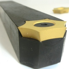Zhuzhou Carbide Six-Edged External Deburring Blade with Golden Finish for Welding Steel Pipes Removes External Burrs Weld Marks