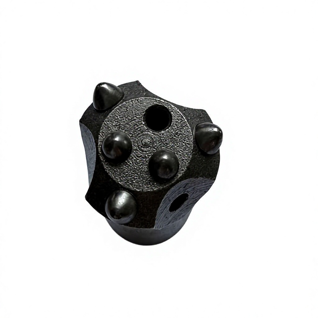 ZZST 32mm Tapered Button Drill Bit with 11 Degree Taper and 5 Carbide Buttons for Rock Drilling