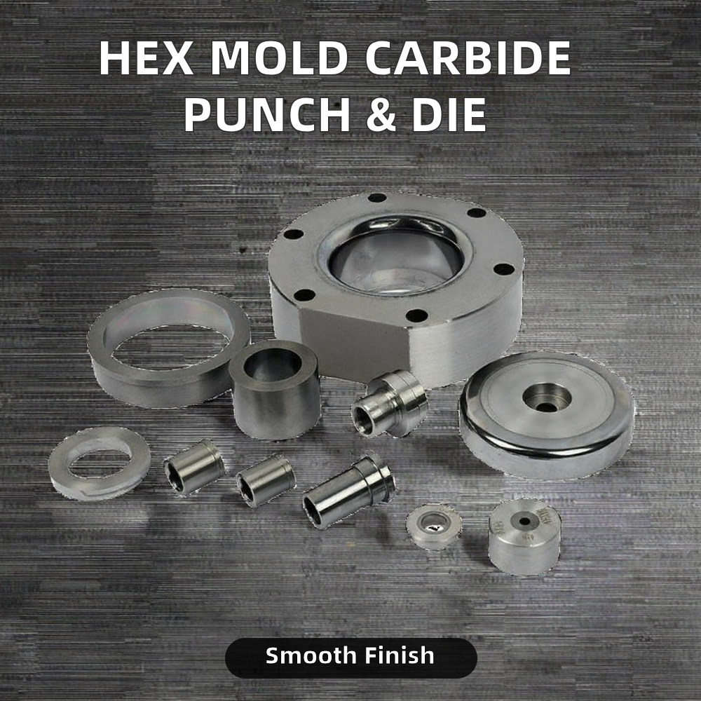 Precision Tungsten Carbide Punch Hex Mold Bolt/wire Drawing Dies Polished Surface Customized OEM Support