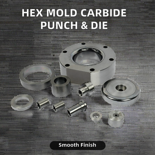 Precision Tungsten Carbide Punch Hex Mold Bolt/wire Drawing Dies Polished Surface Customized OEM Support