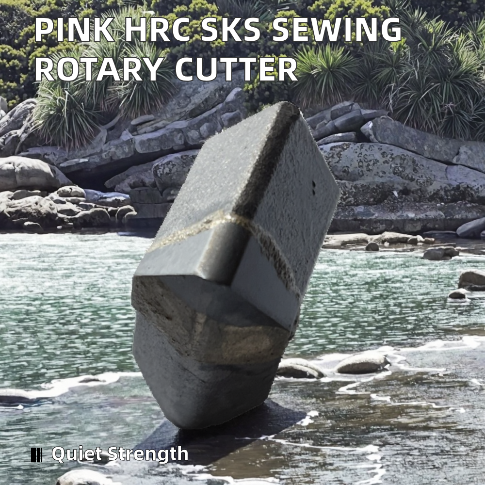 Electric Rotary Blade Cutter Pink HRC SKS Safety Material Square Shape Manual Sewing Customized OEM Support Square Shape