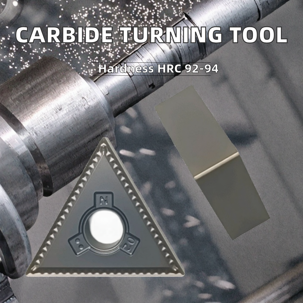 AlTiN Coated PVD MS Carbide Turning Inserts for CNC Lathe HRC 92-94 Triangle Shape