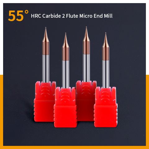 ZZST Tungsten Carbide End Mill HRC 55 CNC Milling Cutting Tools  65 Degree  4-edge Blue Nano Coated End Mills