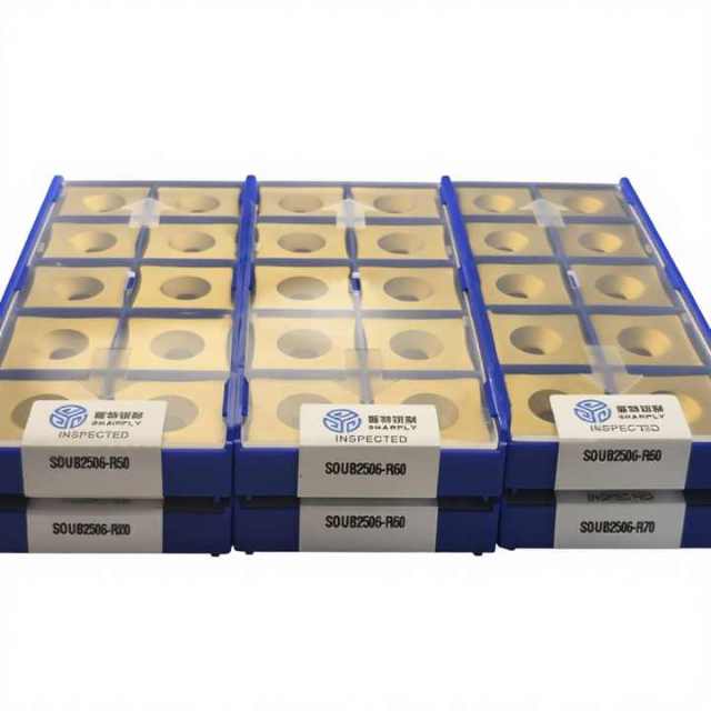 SOUB2506-R80  SOUB2506-R100 Carbide Scarfing Insert Tube Pipe Production Inserts CVD Coated OEM Custom 10pcs MOQ