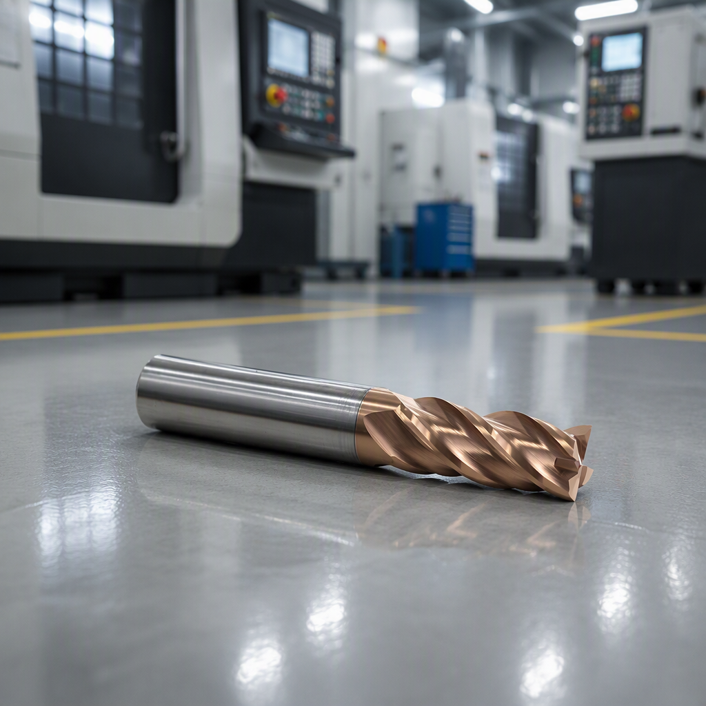 ZZST High Performance AlTin Coated Solid Carbide 4 Flutes End Mill HRC45-65  Carbide End Mills