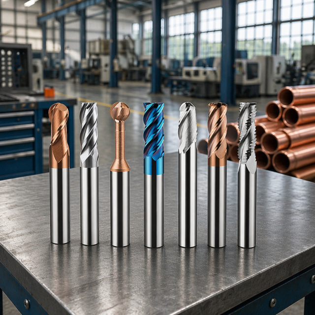 Solid Tungsten Steel Carbide End Mill CNC Cutter Tool AlTin Coated OEM Customizable HRC 45 Square Face Router
