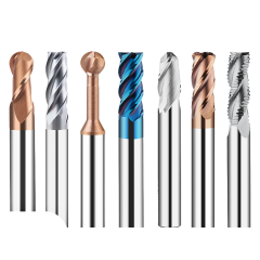 Solid Tungsten Steel Carbide End Mill CNC Cutter Tool AlTin Coated OEM Customizable HRC 45 Square Face Router