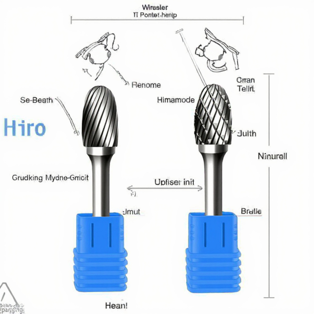 Customizable ODM/OEM Metal Engraving Milling Cutter Polishing Tool Carving Die Grinder Tungsten Carbide Rotary Burr Bit