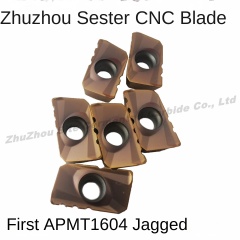 New APKT1604 Toothed Milling Insert Tungsten-Titanium-Cobalt Cemented Carbide Good Chip Removal