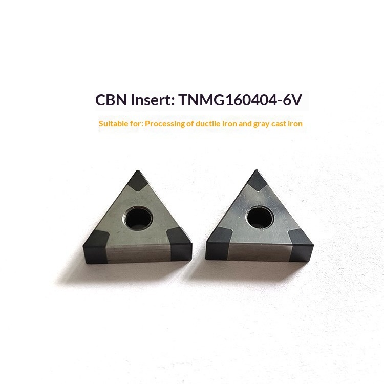 CBN Boron Carbide Triangle T-Type Inserts with Six Cutting Edges for Ductile Iron High-Hardness Quenched Steel Gray Cast Iron