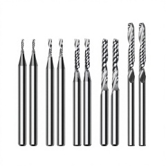 Single Flute Left Spiral 4-10mm Cut End Milling Cutter Carbide TiCN Coated 55HRC Plastic Solid Wood Board Customizable ODM OEM