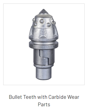 Tungsten Carbide Rotary Drilling Picks  Round Shank Cutter Bit  Bullet Teeth with Carbide Wear Parts