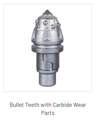 Tungsten Carbide Rotary Drilling Picks  Round Shank Cutter Bit  Bullet Teeth with Carbide Wear Parts