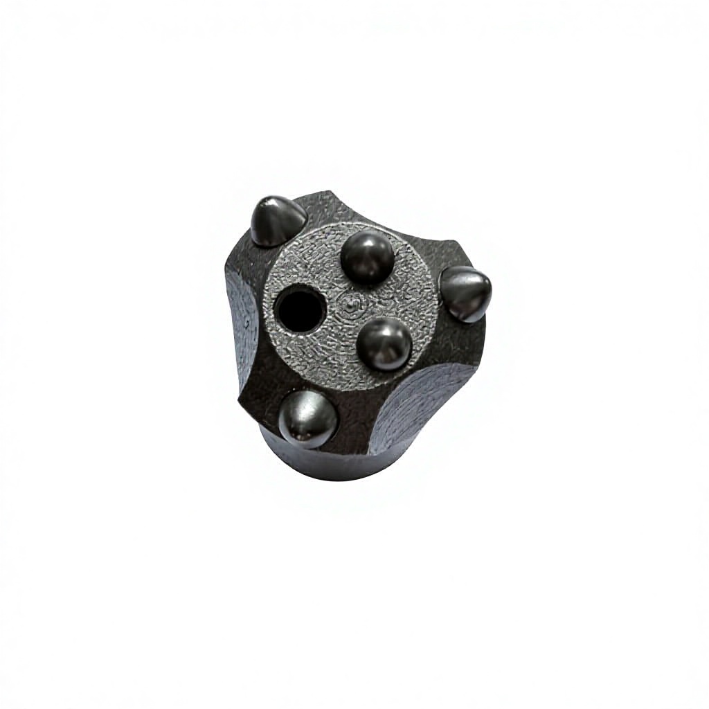 ZZST 32mm Tapered Button Drill Bit with 11 Degree Taper and 5 Carbide Buttons for Rock Drilling