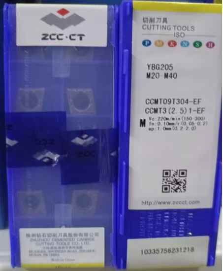 ZCC-CT TNMG 硬质合金刀片 CNC 车床用不锈钢车削刀片 TNMG160404/220408 YBG205 刀片 OEM 可定制