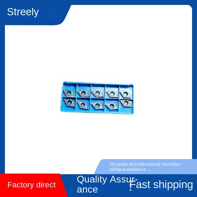 CNC Cutting Insert DCMT11T308HQ Uncoated External and Internal Boring Insert 55-Degree Rhombic Lathe Tool Bit