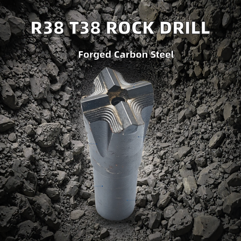 Forged R38 T38 Thread Cross Rock Drill Bits for Coal Mining Drilling Tool