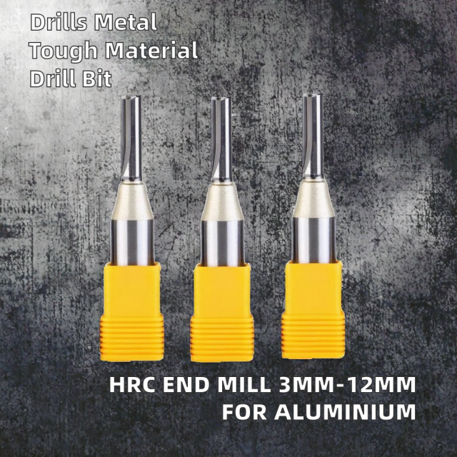 HRC 45 55 65 CNC Carbide DLC Endmill for Aluminium 3mm Shank 12mm D12 2flutes 6mm Diameter End Mill