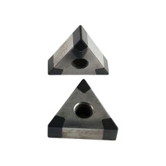 CBN Boron Carbide Triangle T-Type Inserts with Six Cutting Edges for Ductile Iron High-Hardness Quenched Steel Gray Cast Iron