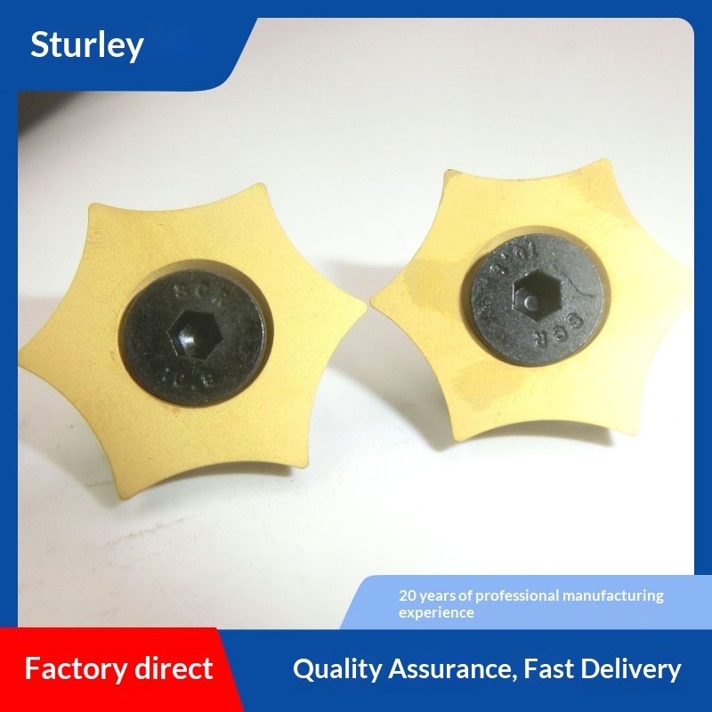 Zhuzhou Carbide Six-Edged External Deburring Blade with Golden Finish for Welding Steel Pipes Removes External Burrs Weld Marks