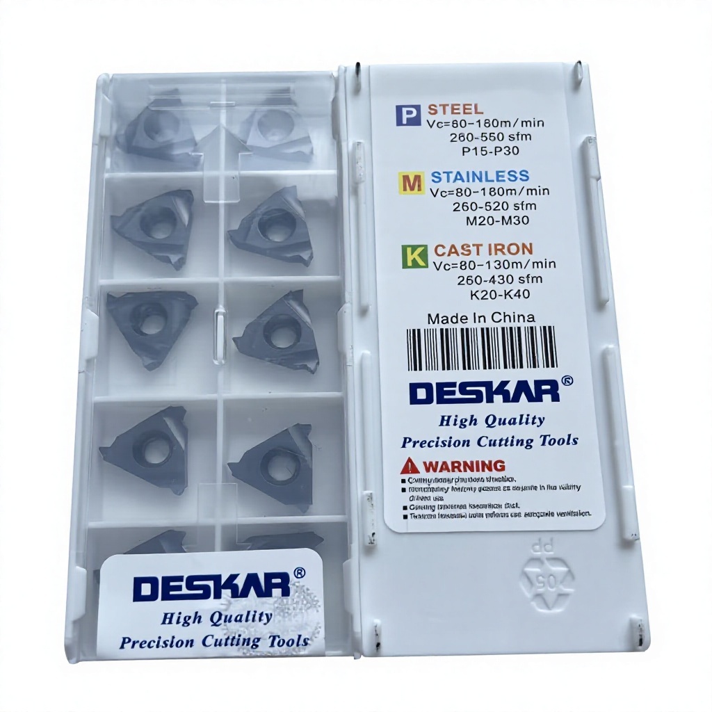 Deskar 16ER 2.0 ISO LDA Carbide Threading Inserts for External Metric Thread Turning