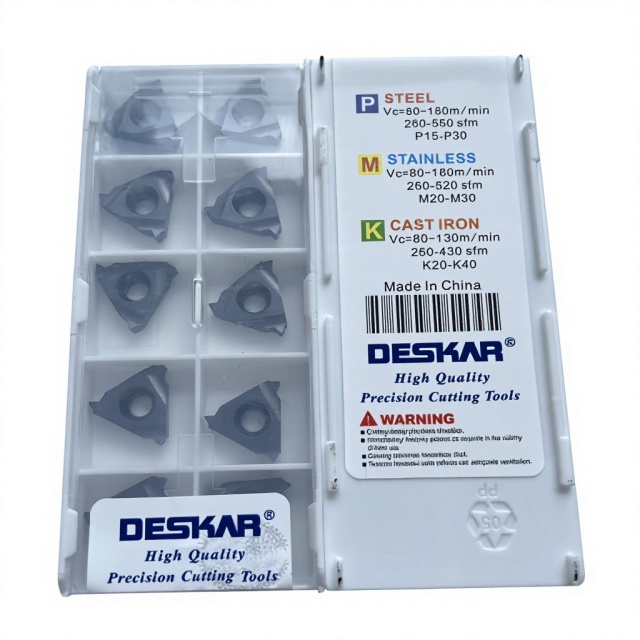 Deskar 16ER 2.0 ISO LDA Carbide Threading Inserts for External Metric Thread Turning