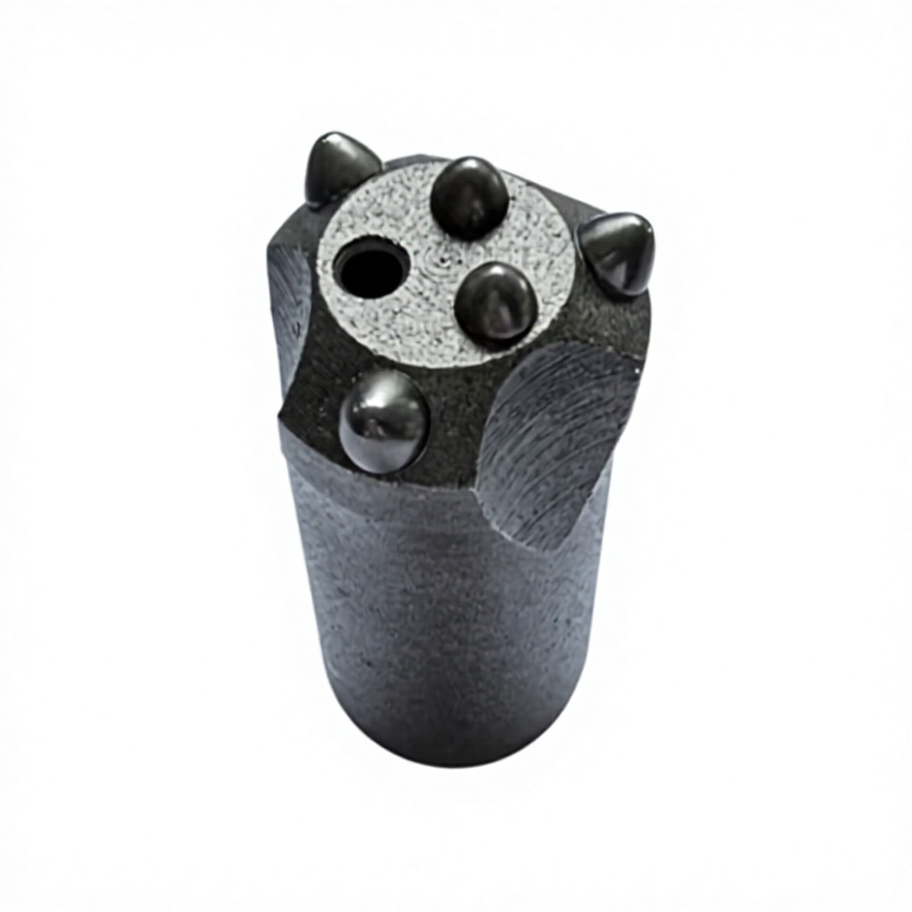 ZZST 32mm Tapered Button Drill Bit with 11 Degree Taper and 5 Carbide Buttons for Rock Drilling