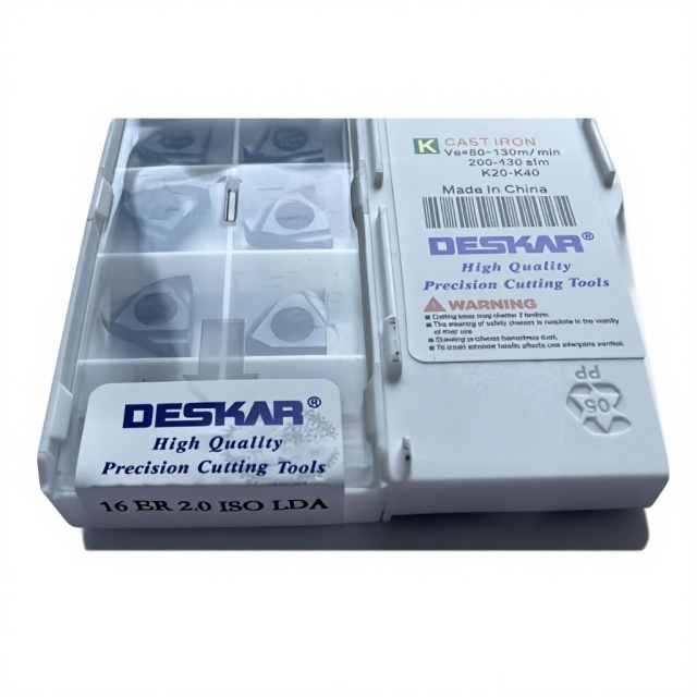 Deskar 16ER 2.0 ISO LDA Carbide Threading Inserts for External Metric Thread Turning