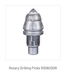 Tungsten Carbide Rotary Drilling Picks  Round Shank Cutter Bit  Bullet Teeth with Carbide Wear Parts