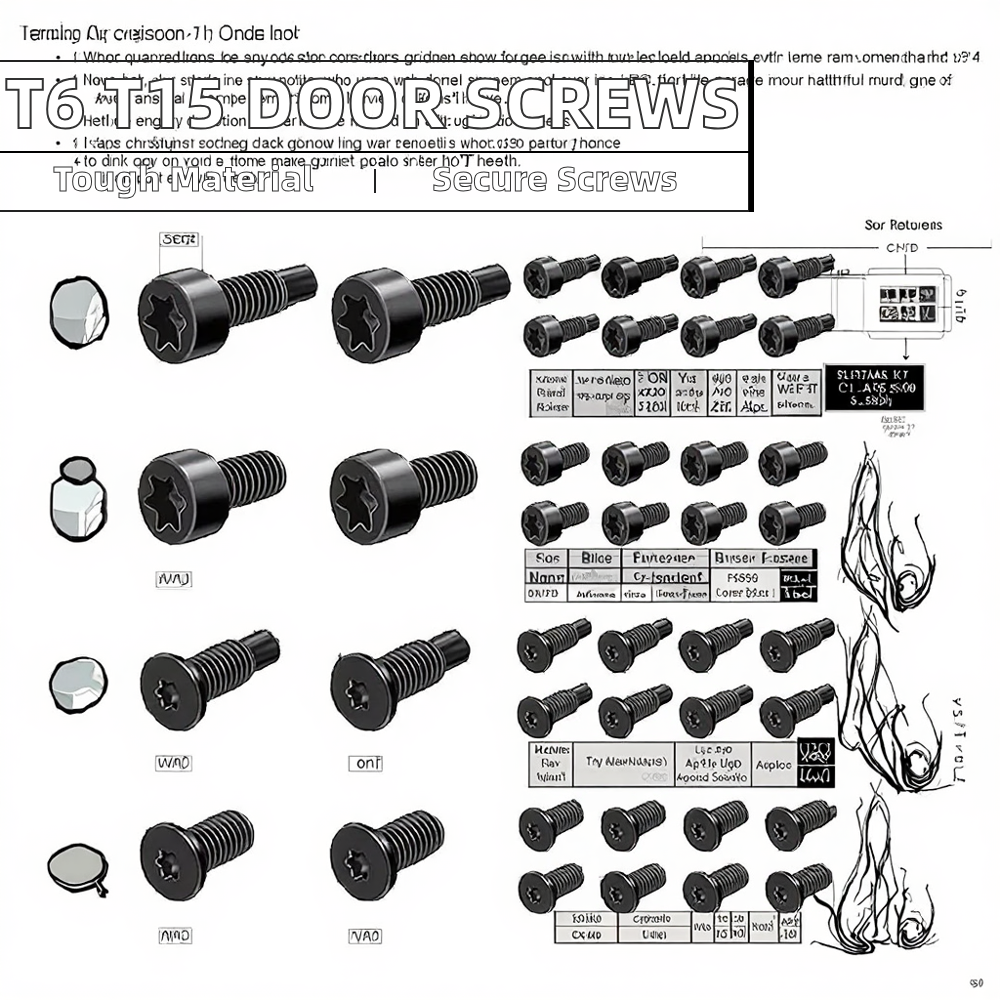 Replacement Security Screws for Ring Video Doorbell Fine Thread Long Short T6 T15 Screws Metric Measurement for Screwdriver