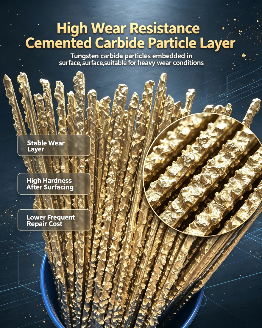 Cemented Carbide Composite Welding Rod Hard Alloy Surfacing Electrode Copper-based Tungsten Carbide Composite Brazing Rod